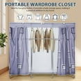 thumbnail image 7 of PAMINGONO Portable Clothing Storage Wardrobe Closet with Hanging Rod for Bedroom and Guest Rooms, 7 of 7