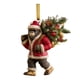 thumbnail image 1 of 1/5 piezas de decoración acrílica Sasquatch para colgar en casa, oficina o árbol de Navidad. Adorno plano en 2D de hombre salvaje. Colección Wildlife Wonders Lovers., 1 of 7