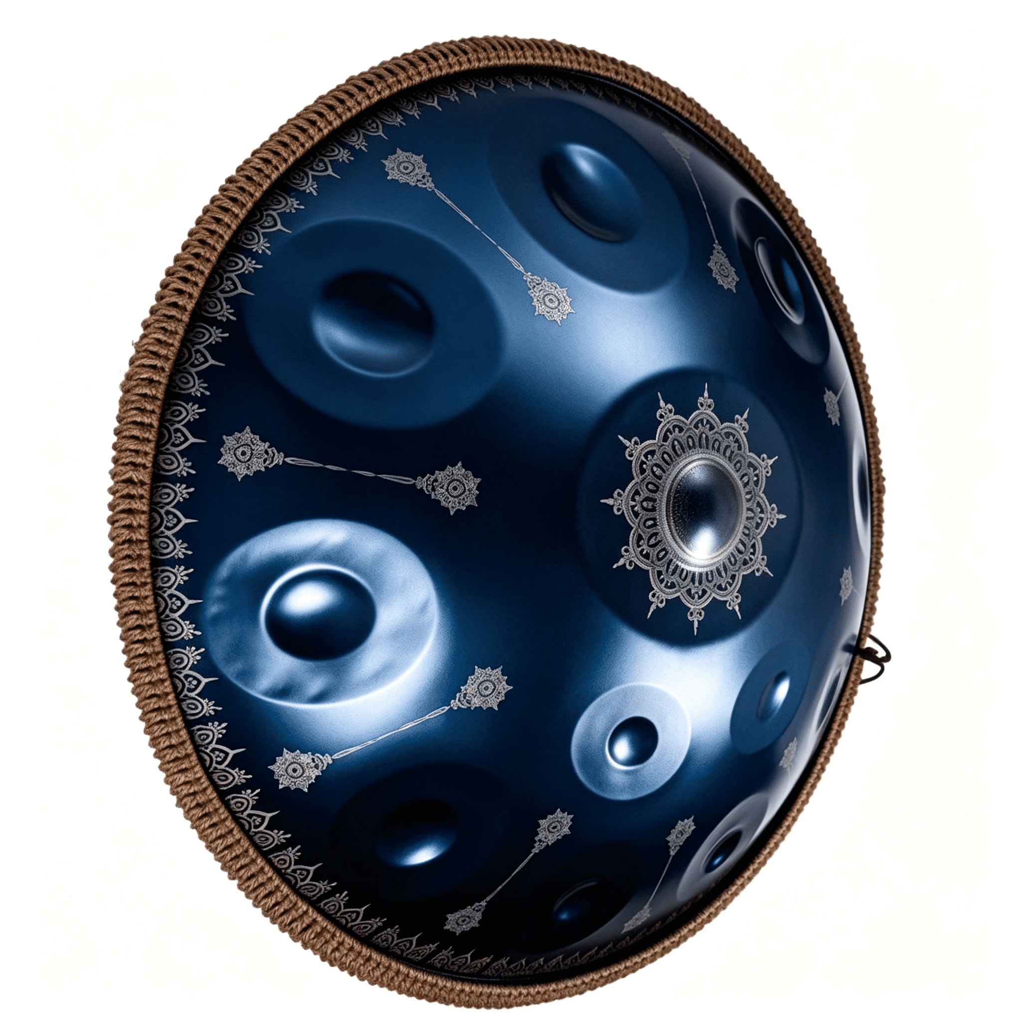 10 Notes Mandala Pattern Silver Handpan Drum Decorative Steel Percussion Instrument