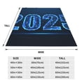 thumbnail image 3 of Salouo 2025 Happy New Year 5 Print Bed Blankets,Flannel Blanket Comfortable Air Conditioning Blanket Lightweight Blanket for Sofa Bed Travel & Couch -50"x40", 3 of 8