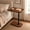 Recessed Dark Walnut Top & Black Steel Frame, variant on GIRACOA Adjustable TV Tray, 360°Swive C Side Table for Small Spaces, Adjustable Height End Table for Sofa, Living Room, Bedroom with Phone and Tablet