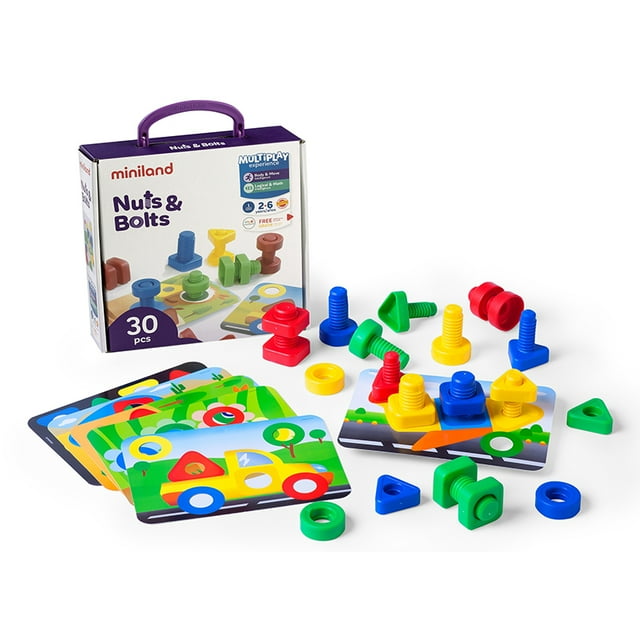 Ensemble d'Activités Scolaires Nuts & Bolts, Ensemble de 24 Pcs
