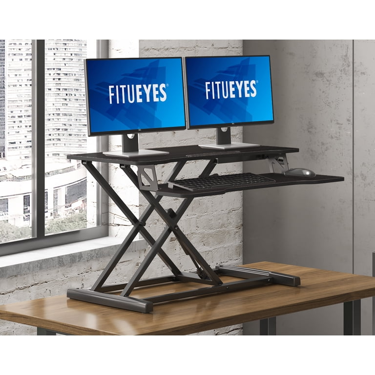 スタンディングデスク　SD308001WB Amazon.com : FITUEYES Height Adjustable Standing Desk 32” Wide Sit