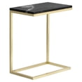 thumbnail image 2 of Home Square Amell 20" Contemporary Marble C-shaped End Table in Black - Set of 2, 2 of 2