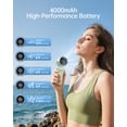 thumbnail image 6 of Bearwind Portable Handheld Turbo Fan - 5 Gear High Speed 4000mAh Rechargeable Mini Personal Hand Fan Blow Cold Air, Battery Operated Travel Essentials, Beach Vacation, Gifts for Women, Men (Green), 6 of 9