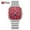 Metal _ silver red, variant on Unisex Square Quartz Watch – Waterproof Ultra Slim Wristwatch, Casual Style with Date Display