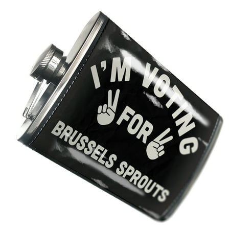 

NEONBLOND Flask I m Voting For Brussels Sprouts Funny Saying