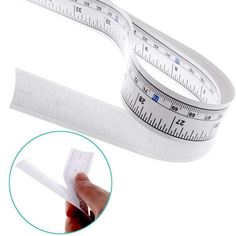 Self Adhesive Metric Measure Tape Vinyl Ruler For Sewing 90cm Machine A4Z5  