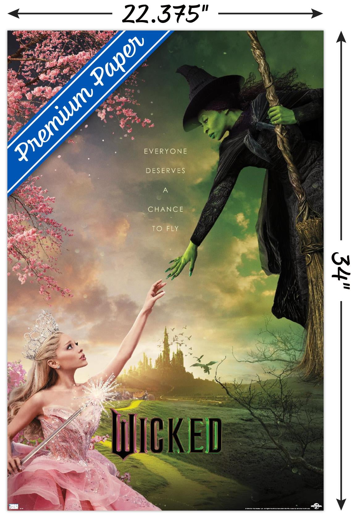 Wicked - One Sheet Wall Poster with Magnetic Frame, 22.375