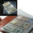 thumbnail image 2 of Dreamhall 10Pcs Currency Sleeves for Collectors, 3-Hole Punched Currency Album Pages for Paper Money Collection, Dollar Bills, Foreign Currency, or Coupons Clear, 2 of 15