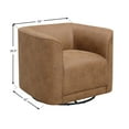thumbnail image 4 of 33" Swivel Barrel Chair, Modern Upholstered Lounge Chair, 360 Degree Swivel Club Chair, Accent Sofa Chair, Leisure Arm Chair for Living Room, 4 of 5