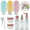 Pastel Multicolor, variant on Rirool 8 Pack TSA Approved Travel Bottles Set, Leak Proof Refillable Spray & Lotion Containers, 50ml Portable Toiletry Bottles with Labels & Storage Case