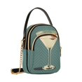 thumbnail image 7 of FORMRS Crossbody Bag for Women Quilted Travel Shoulder Cell Phone Purse with Chain Strap Handbag, Beige Martini, 7 of 7