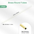 thumbnail image 3 of Uxcell 3-Pack 300mm Brass Round Tube, 1.5mm OD 0.2mm Wall Thickness H65 Brass Seamless Tubing for Construction/Machining/DIY Crafting, 3 of 7