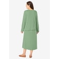 thumbnail image 2 of Woman Within Plus Size Lettuce Trim Knit Jacket Dress, 2 of 6