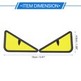 thumbnail image 4 of Ofertas Únicas Calcomanía Reflectante de Parachoques Cuadrada Amarilla Ojos de Monstruo Diablo Pequeño Calcomanía Reflectante Decoración Personalizada para Tablero, 4 of 7