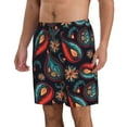 thumbnail image 2 of Logiee Paisley1 Print Mens Swim Trunks Quick Dry Board Shorts,Breathable Hawaii Beach Shorts Swimwear Bathing Suits-XX-Large, 2 of 6