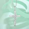 thumbnail image 4 of Blaniy Butterfly and Cross Necklace 925 Sterling Silver Cubic Zirconia Jewelry Gifts for Women, 4 of 7