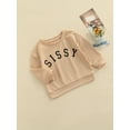 thumbnail image 3 of Qiylii Children’s Tops Letter Printed Round Neck Long Sleeve Sweatshirt, 3 of 9