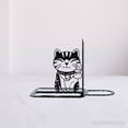 thumbnail image 2 of Glowneon Personalized Japanese Lucky Cat Bookend, Maneki Cat Book End, 2 of 5