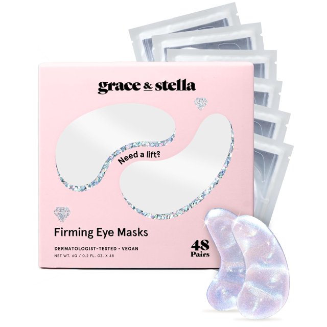 Parches para ojos Grace & Stella Peptide con niacinamida y arroz, 48 pares