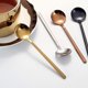 thumbnail image 5 of Juego de cucharas de café expreso de 8 cucharas de postre de acero inoxidable con mango esmerilado de oro rosa mate de 5,3 pulgadas, 5 of 5