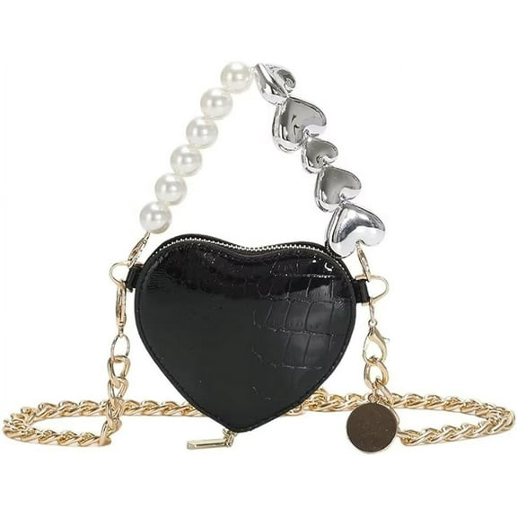 Kukuzhu Mini Crossbody Bags for Women Small Heart Shape Handbag Chic Shoulder Bag Evening Purse for Party Travel