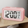 thumbnail image 4 of JingChun Upgraded Digital Alarm Clock, LED Display with Temperature Larger Lound Light Control Portable Snooze Calendar Brightness Bedside for Everyone, 4 of 4