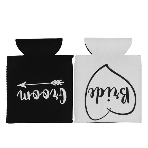 2 Pcs Drink Cup Covers For Bars Beer Can Sleeves Reusable Beer Set Drinks Other Wedding Supplies Neoprene Bridegroom