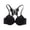 Black, variant on Tumotour Front Open Bras For Women Front Buckle No Steel Ring Seamless Wirefree Middle-Aged And Elderly Underwear Plus Size Solid Color Comfortable Breathable Exhaust Push Up Daily Bras