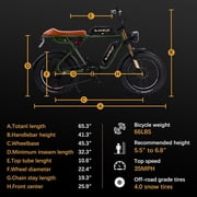 Electric Bikes,Electric Mountain Bike,Akez SUPER73 S1 Ebike with 750W Peak Motor,7-speed,48V 13AH Battery,Dual Hydraulic Brakes,Full Shock Absorption,Electric Dirt Bike for Adult Outdoor,Green