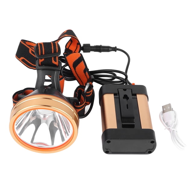 Linterna frontal superbrillante con batería de litio de 1800 mAh, linterna frontal recargable multifuncional para trabajos al aire libre.