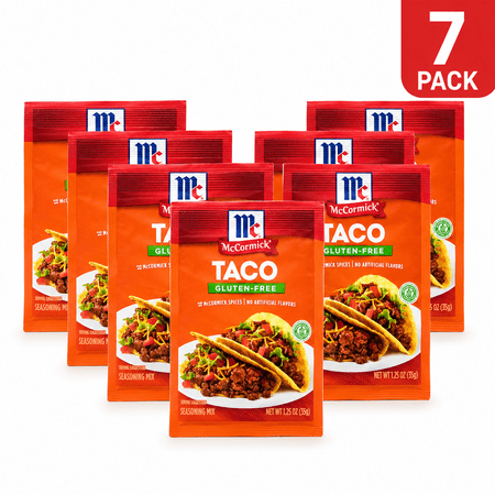 McCormick Gluten-Free Gluten-Free Taco Seasoning Mix 1.25 oz Packet ( 7 Pack )