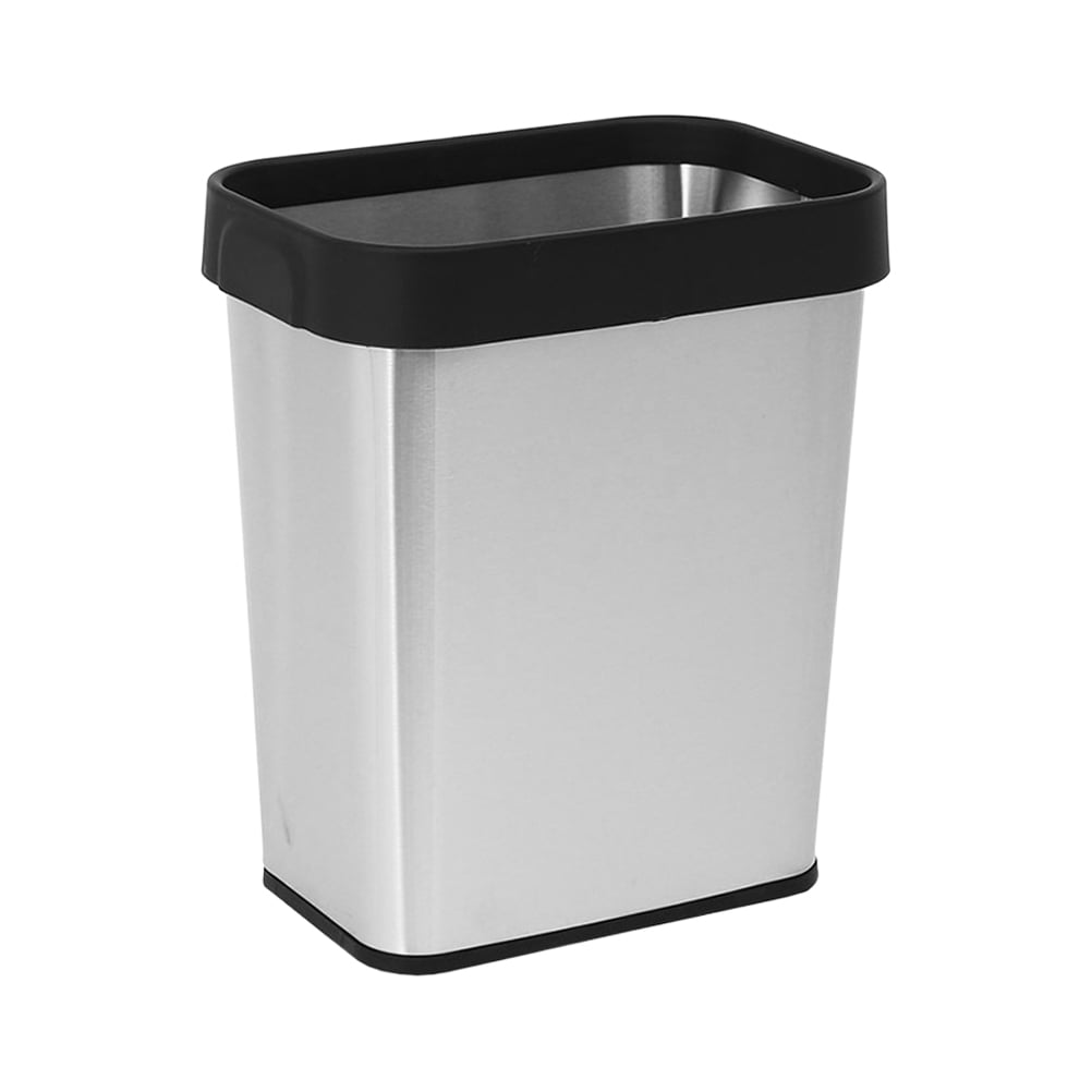 Homemaxs Trash Can Stainless Steel Waste Bin Practical Wastebasket