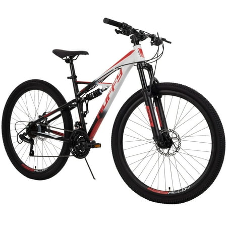 Huffy 27.5 Inch Oxide Mens Mountain Bike  White - Dual Suspension 21-Speed