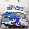 thumbnail image 5 of Juego de edredón con estampado digital 3D de Sonic Boy, 3 piezas, suave, 100 % poliéster, tamaño king, para adolescentes, regalo, 5 of 5