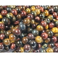 thumbnail image 2 of 12mm Multi Tiger Eye Round Beads Genuine Gemstone Natural Jewelry Making, 2 of 4