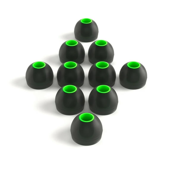 Silicone Replacement Earbud Tips, Noise Isolation in-Ear Buds - 10 Pack (Large Gels)