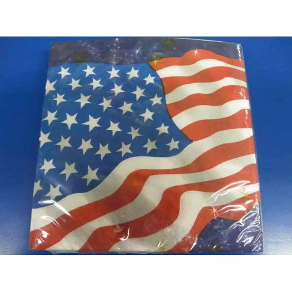 Fireworks Usa Patriotic 4Th Of July Holiday Theme Party Paper Luncheon Napkins