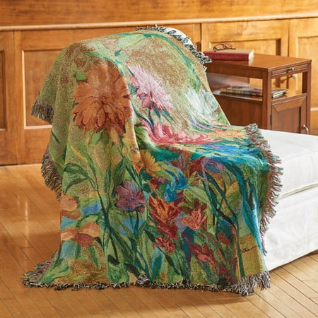 Martha's Choice Woven Floral Throw Blanket - 50" x 60