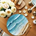 thumbnail image 2 of Aqua Coastal Round Placemats Set of 6 for Dinning Tables,Heat-proof Braided Table Mats 13 Inch,Nautical Summer Beach Ocean Beige Washable Place Mat for Kitchen Restaurant Party Decor Table Setting, 2 of 9