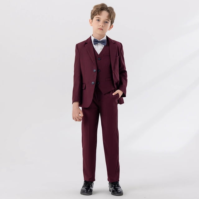 Ensemble de Tenue Formelle pour Garçons Tout-Petits Chemise Pantalon Nœud Costume Formel Classique