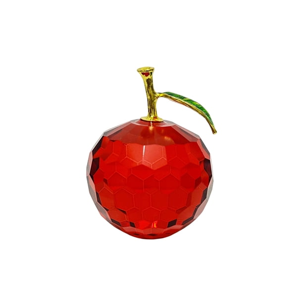 Decoraciones de Manzana de Cristal de Navidad, Estatuas de Manzana de Vidrio, Regalos de Navidad Y Colecciones de Decoración de Casa de Navidad