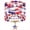 A, variant on 6-Piece 250th Commemorative Beaded Bracelet Set, Red White Blue Star & Flag Pattern Elastic Stretch Layered Wrist Jewelry, Holiday Party Favor Accessories