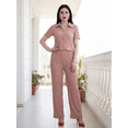 thumbnail image 2 of Conjunto Mujer 2 Piezas Blusa y Pantalón | Set Casual Elegante Texturizado | Blusa con Cierre y Cuello, 2 of 5