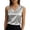 Gray-06, variant on Women's Satin Tank Top Elegant Irregular Shoulder V Neck Camisole Dressy Blouse for Party & Work