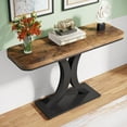 thumbnail image 2 of Tribesigns Table Console Industrielle de 40 Pouces, Table de Couloir Rustique pour Salon, Entrée, Brun, 2 of 5