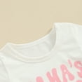 thumbnail image 5 of Bagilaanoe 2pcs Toddler Baby Girl Shorts Set Short Sleeve Letter Print T Shirt Tops + Shorts 6M 12M 18M 24M 3T Kids Casual Summer Clothes, 5 of 8