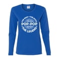 thumbnail image 2 of Wild Bobby, Pop-Pop Man Myth Legend Funny Dad Uncle Papa Granpa Dad Gift, Father's Day, Women Graphic Long Sleeve Tee, Royal, Small, 2 of 4