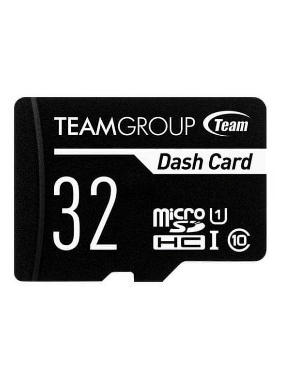 Team Dash - Flash memory card (SD adapter included) - 32 GB - UHS-I U1 / Class10 - microSDXC UHS-I - black